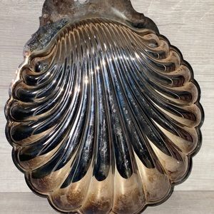 Vintage Silver shell tray